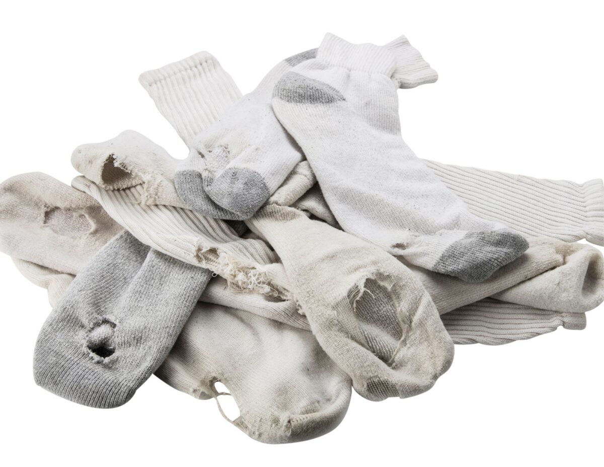 Old socks can be repurposed - frugal tips from the Great Depression.