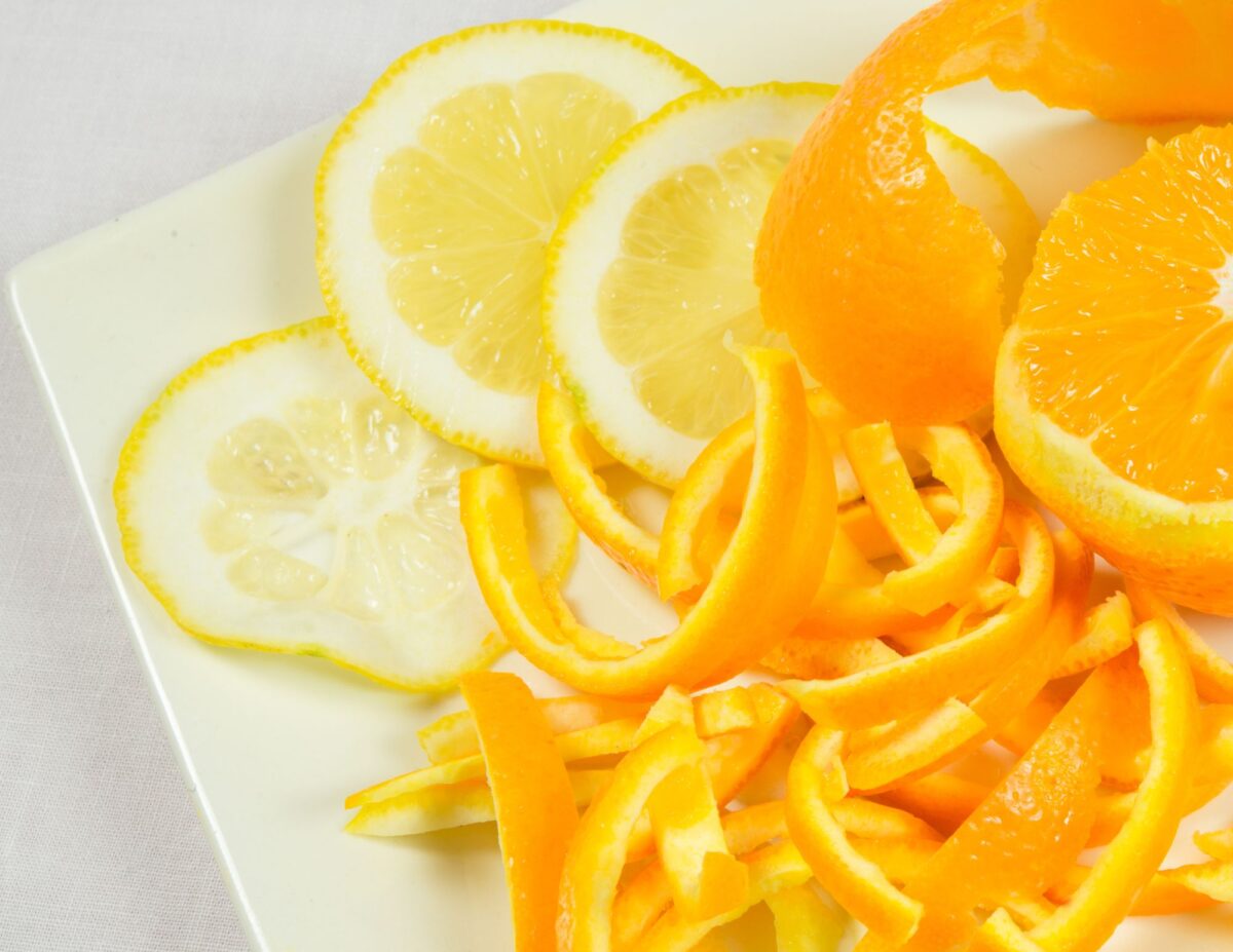 Lemons and oranges and peels of both - DIY natural household cleaners.