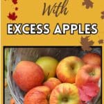 A basket of apples with the title, "What to do with Excess Apples".