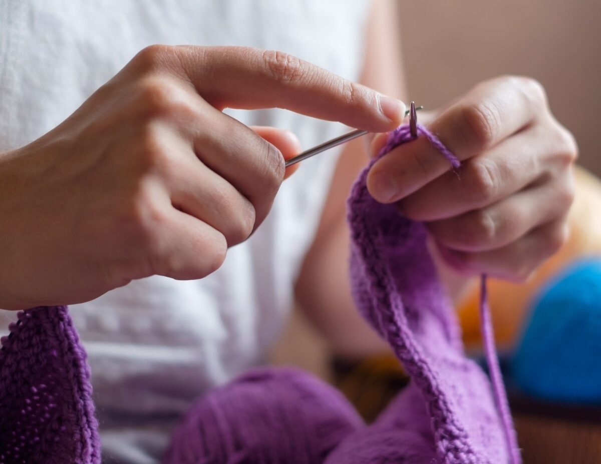 Someone is knitting - frugal living tips for families.