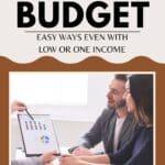 a man and woman are being shown charts and graphs with the title, "How to Invest on a Budget: Easy Ways Even With Low or One Income".