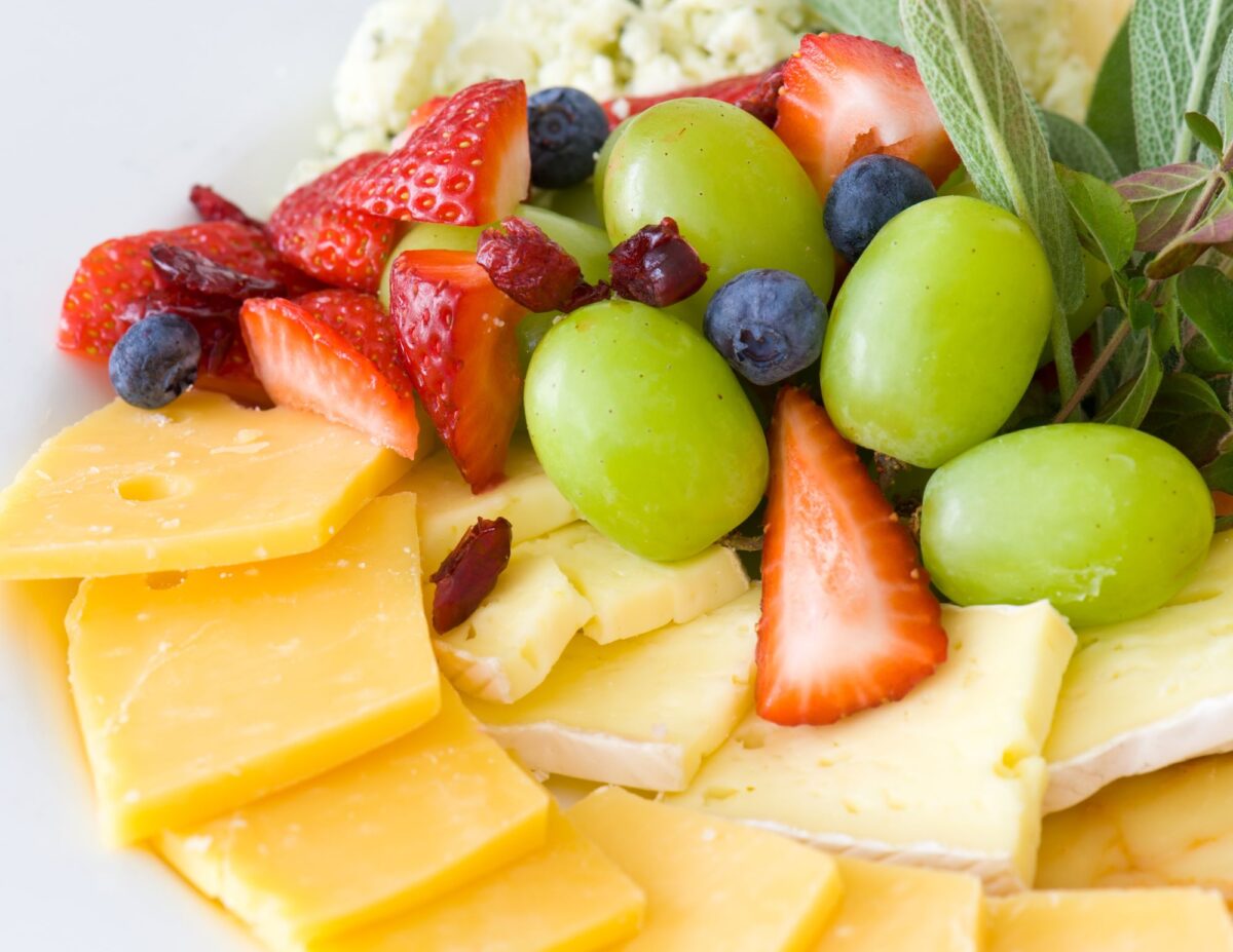 fruit and cheese - cheap baby shower food ideas.