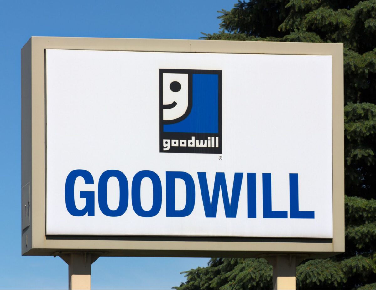 Store sign for the Good Will - most valuable thrift store finds
