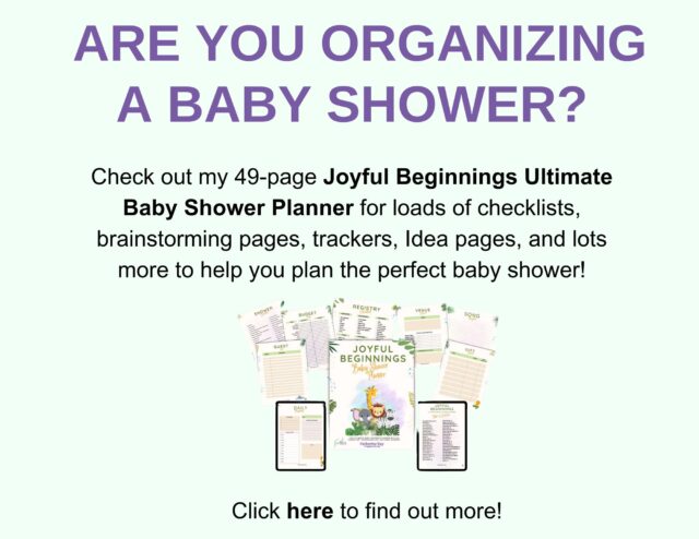 More on Frugal Nook's Baby Shower Planner: Are you Organizing a Baby Shower?