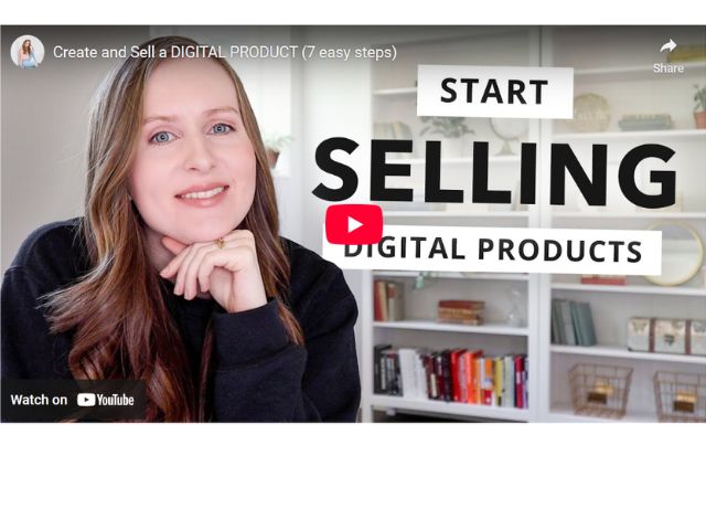 picture of video on selling digital products.