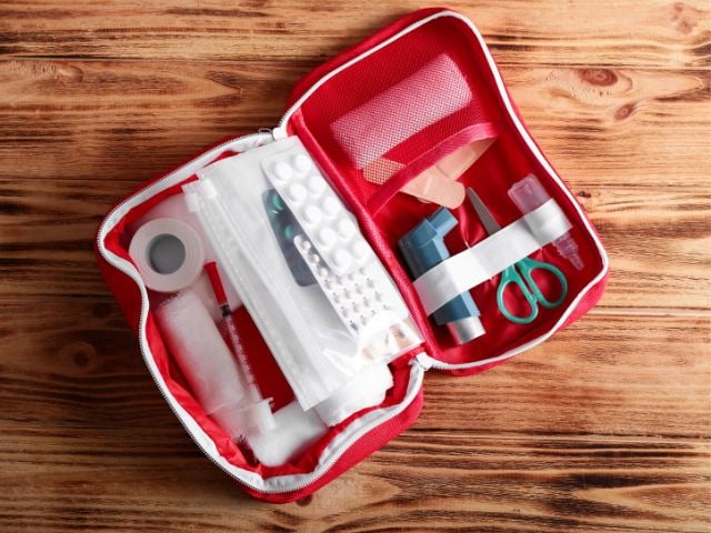a mini first aid kit - baby shower favors