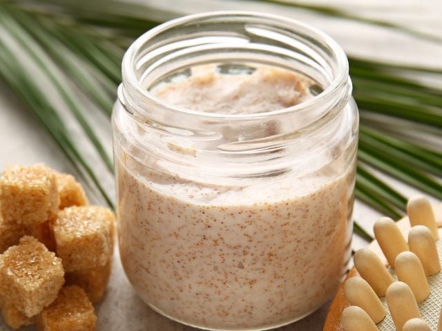 a mini mason jar of sugar scrub - baby shower favors
