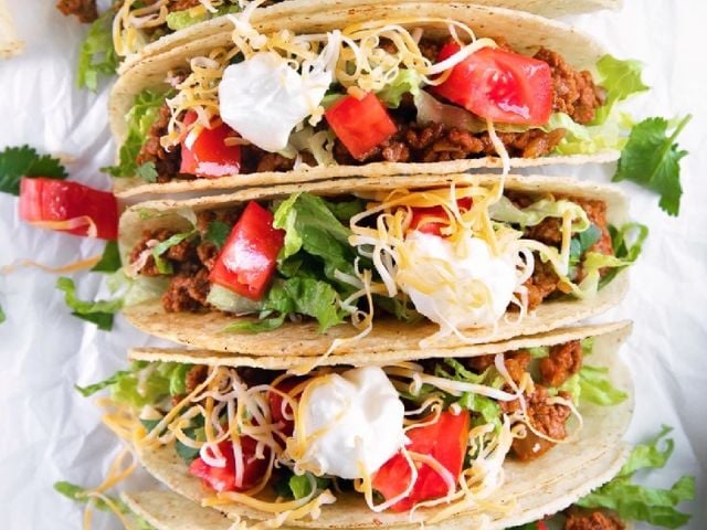20-Minute Ground Beef Tacos - ground beef recipes