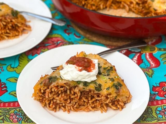 Baked Mexican Spaghetti - ground beef recipes