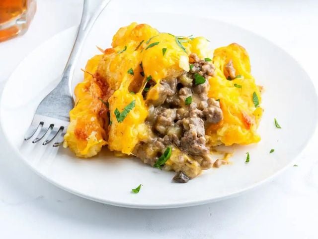 Cheeseburger Tater Tot Casserole - ground beef recipes