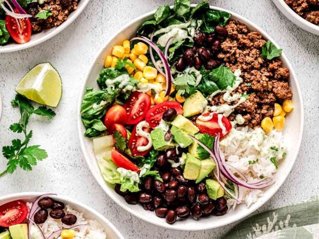 Ground Beef Taco Bowls - ground beef recipes