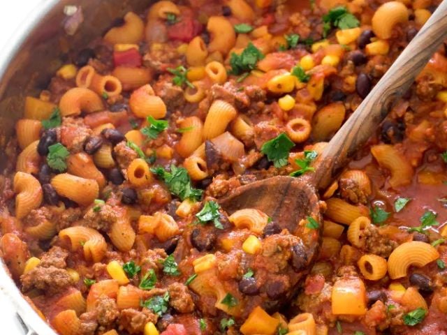 One Pan Mexican Pasta - ground beef recipes